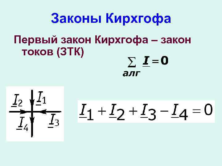 Закон кирхгофа презентация 10 класс