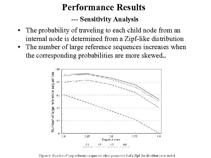 Performance Results --- Sensitivity Analysis • The probability of traveling to each child node