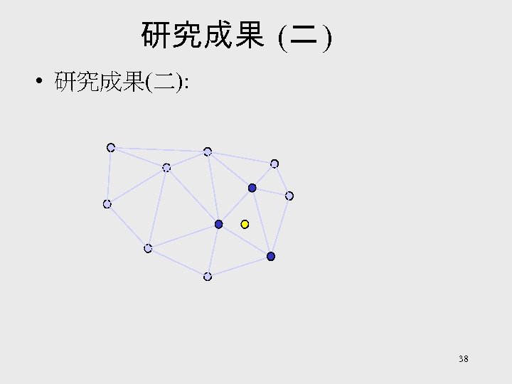 研究成果 (二 ) • 研究成果(二): 38 