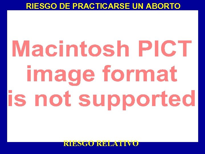 RIESGO DE PRACTICARSE UN ABORTO RIESGO RELATIVO 