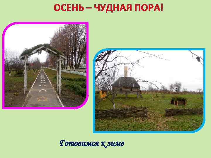 ОСЕНЬ – ЧУДНАЯ ПОРА! Готовимся к зиме 