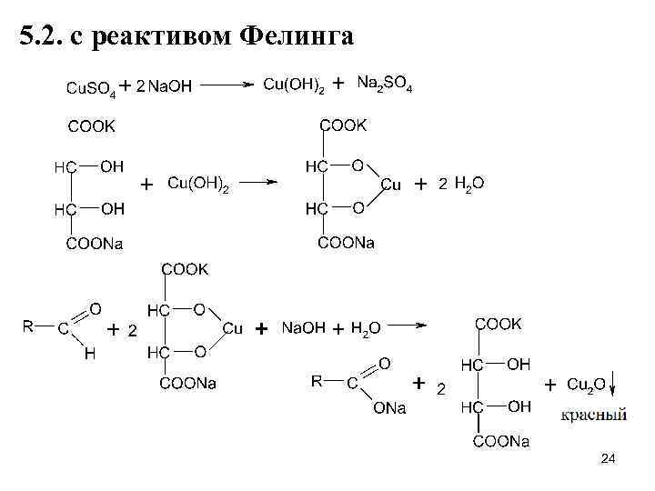 5. 2. с реактивом Фелинга 24 