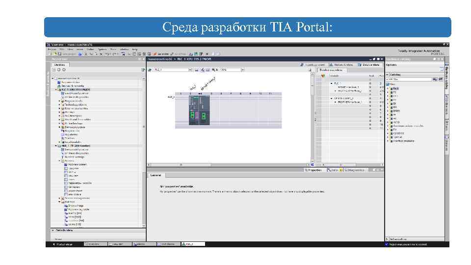 Среда разработки TIA Portal: 