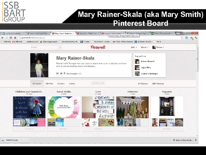 Mary Rainer-Skala (aka Mary Smith) Pinterest Board 