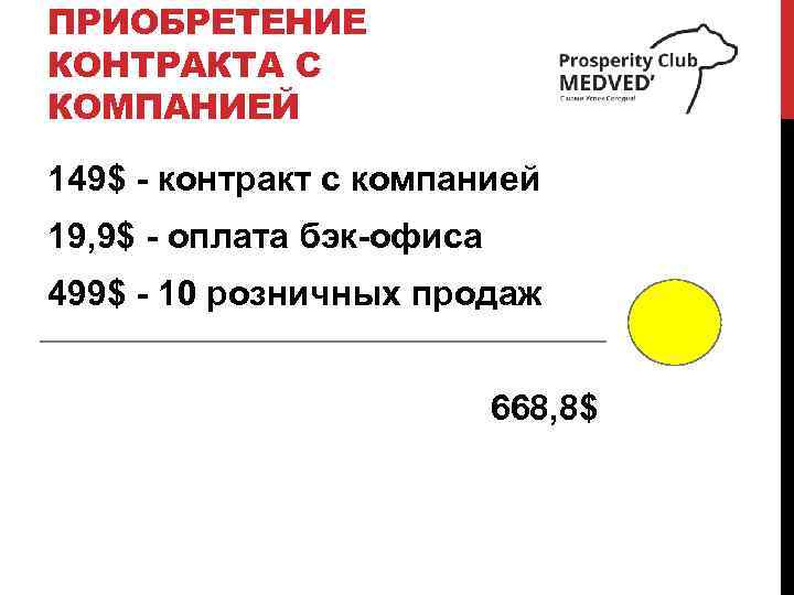 ПРИОБРЕТЕНИЕ КОНТРАКТА С КОМПАНИЕЙ 149$ - контракт с компанией 19, 9$ - оплата бэк-офиса