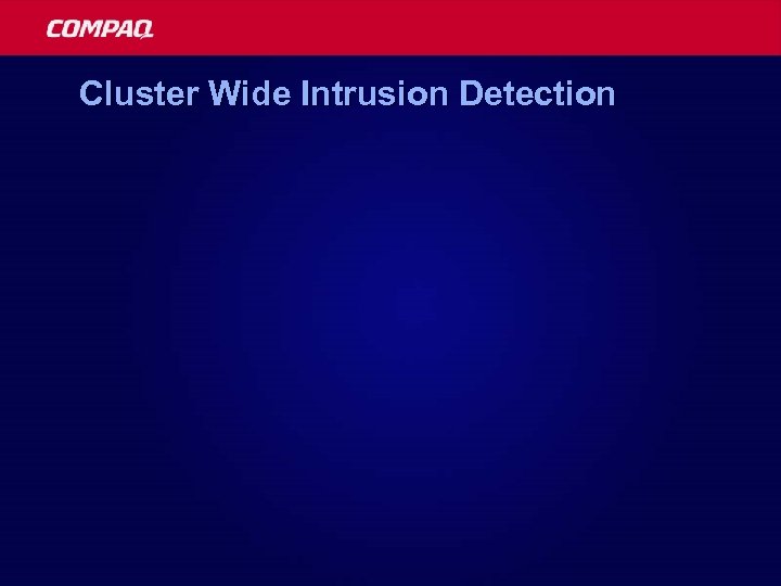 Cluster Wide Intrusion Detection 