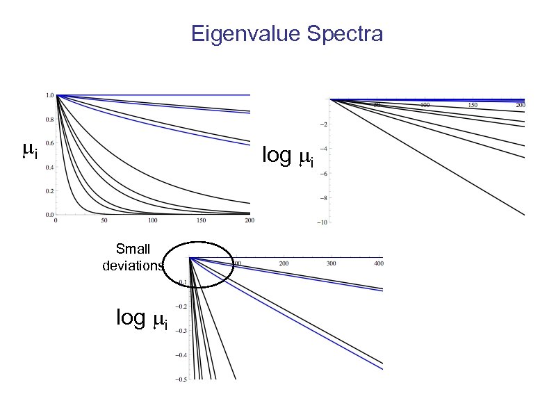 Eigenvalue Spectra i log i Small deviations log i 