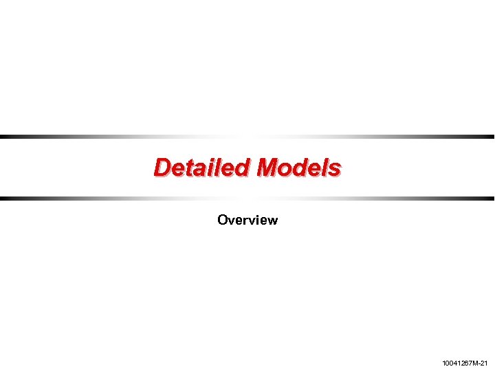 Detailed Models Overview 10041267 M-21 