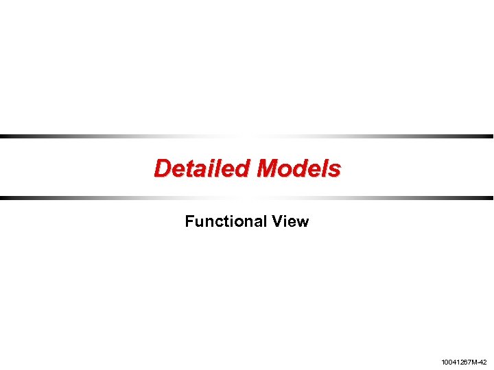 Detailed Models Functional View 10041267 M-42 