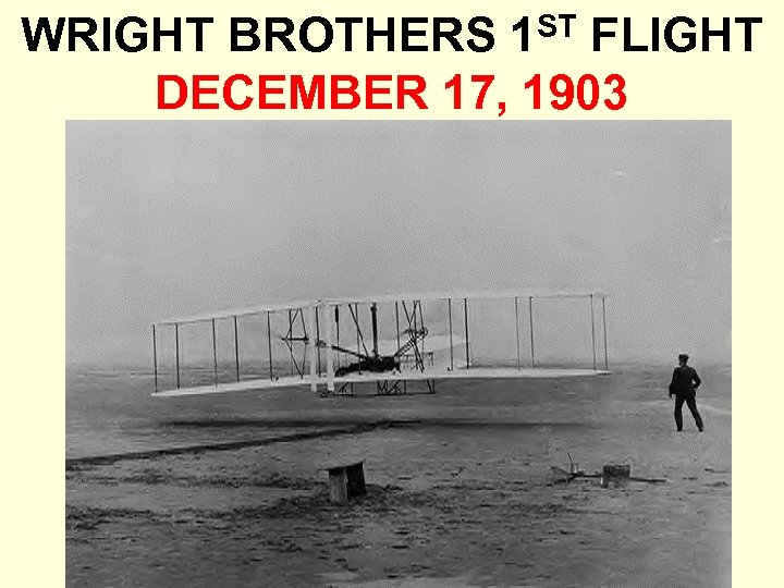 WRIGHT BROTHERS 1 ST FLIGHT DECEMBER 17, 1903 