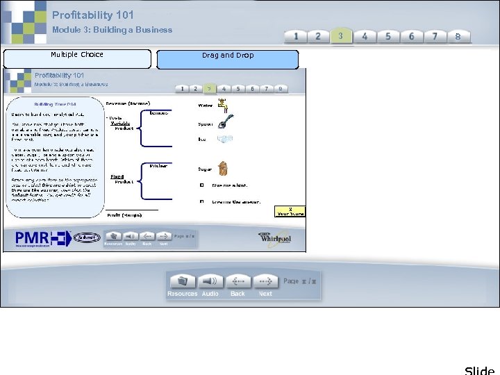 Profitability 101 Module 3: Building a Business Multiple Choice 3 3 Drag and Drop