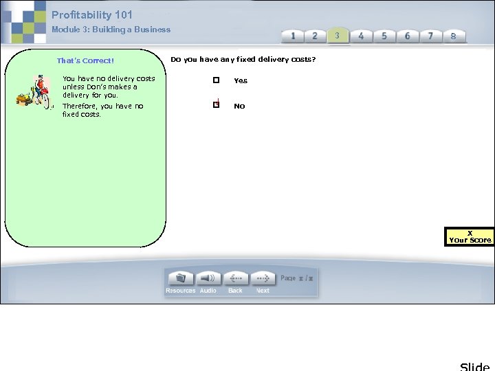 Profitability 101 Module 3: Building a Business That’s Correct! You have no delivery costs