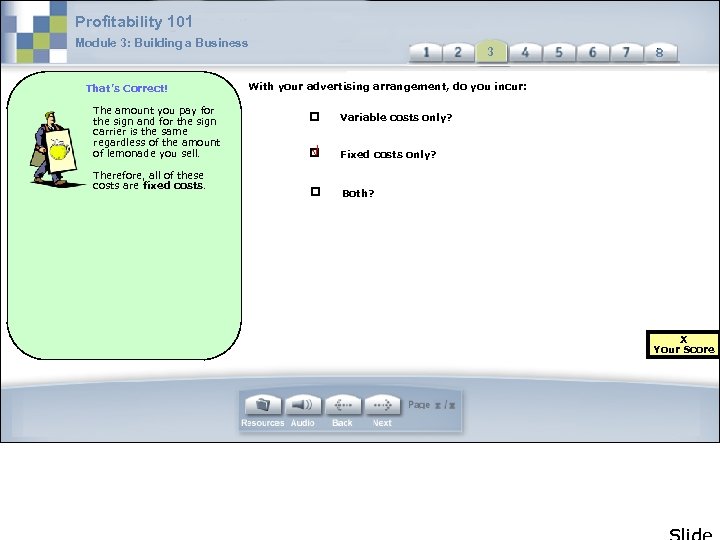 Profitability 101 Module 3: Building a Business That’s Correct! The amount you pay for