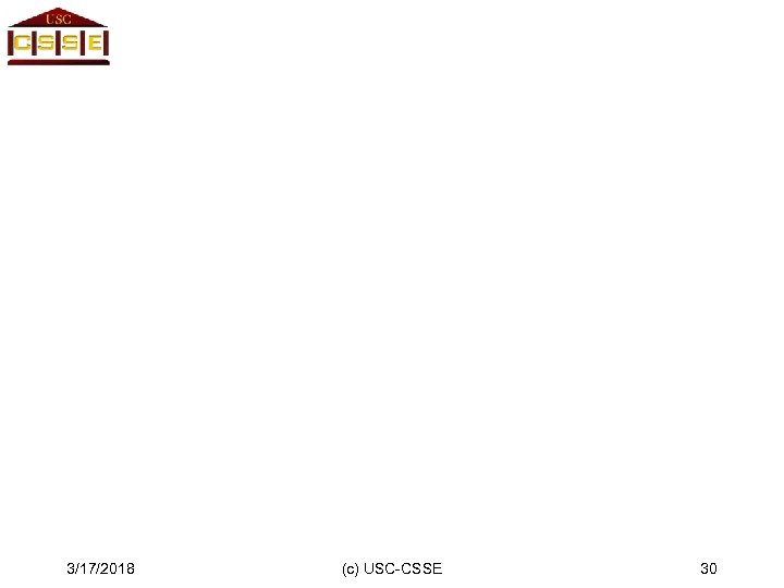 3/17/2018 (c) USC-CSSE 30 