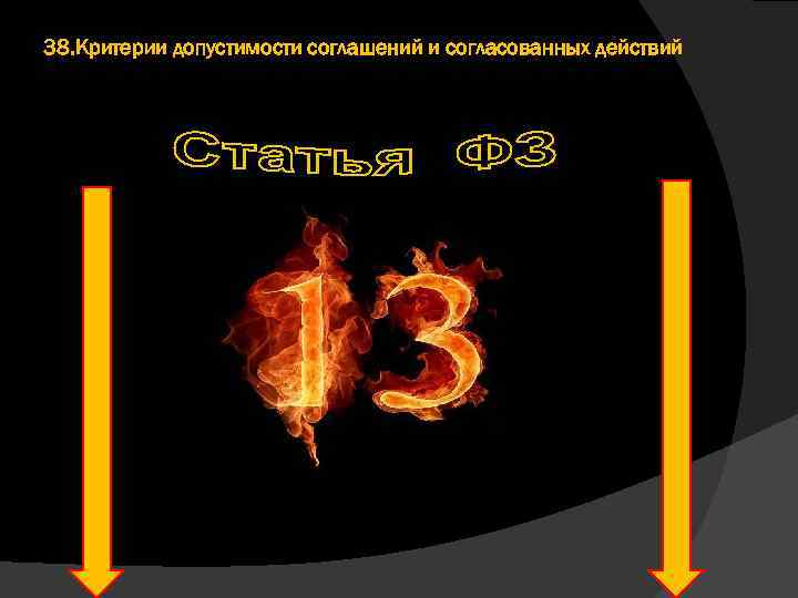 38. Критерии допустимости соглашений и согласованных действий 