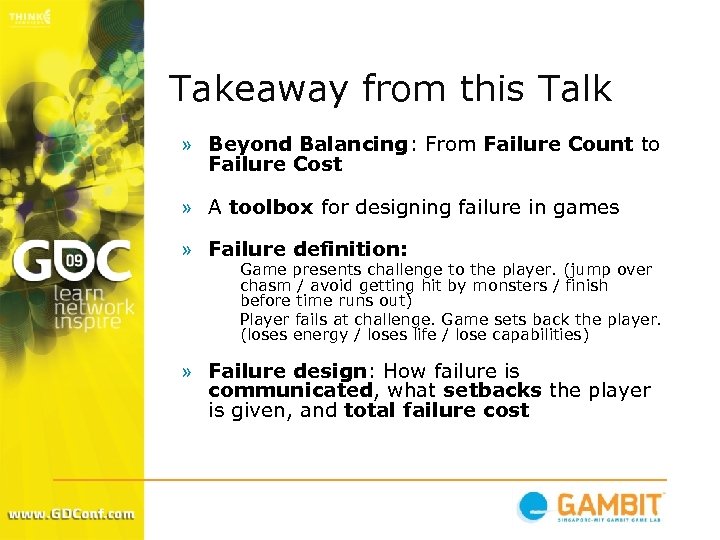 Takeaway from this Talk » Beyond Balancing: From Failure Count to Failure Cost »