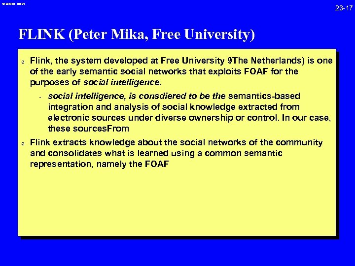 3/19/2018 08: 25 23 -17 FLINK (Peter Mika, Free University) 0 Flink, the system