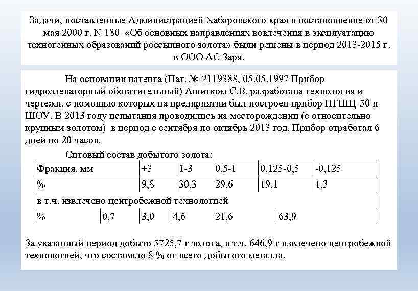 Задачи, поставленные Администрацией Хабаровского края в постановление от 30 мая 2000 г. N 180