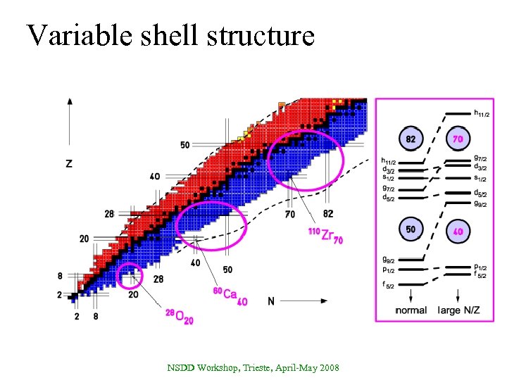 Variable shell structure NSDD Workshop, Trieste, April-May 2008 