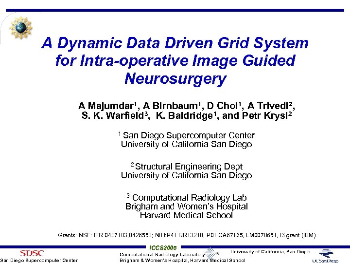 A Dynamic Data Driven Grid System for Intra-operative Image Guided Neurosurgery A Majumdar 1,