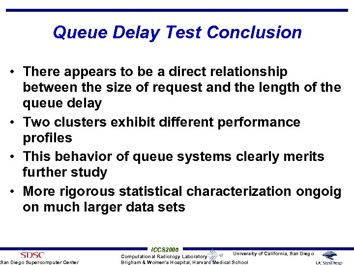 Queue Delay Test Conclusion • There appears to be a direct relationship between the