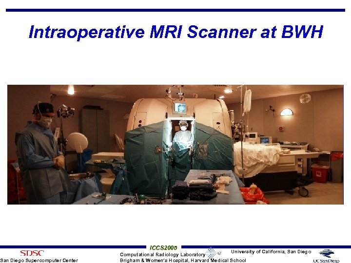 Intraoperative MRI Scanner at BWH San Diego Supercomputer Center ICCS 2005 University of California,