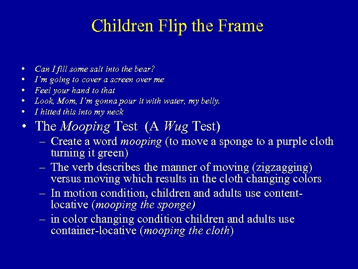 Children Flip the Frame • • • Can I fill some salt into the