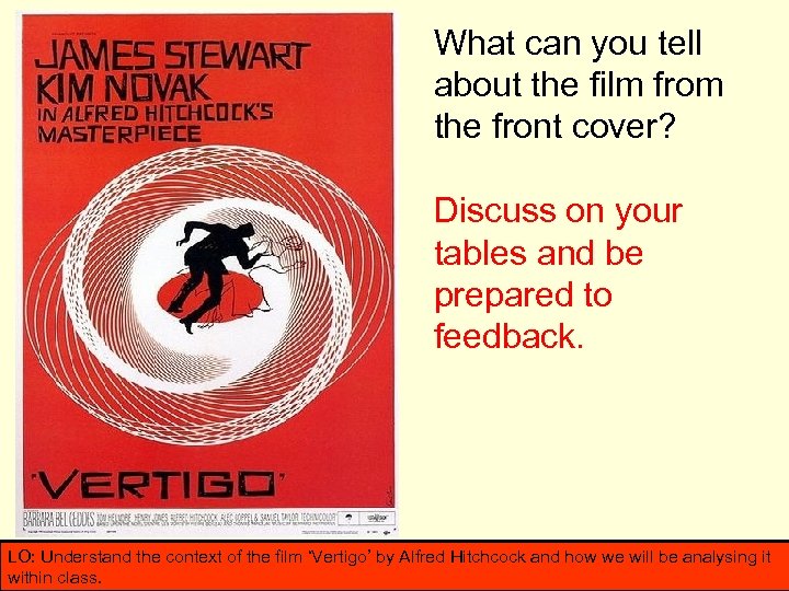 What can you tell about the film from the front cover? Discuss on your