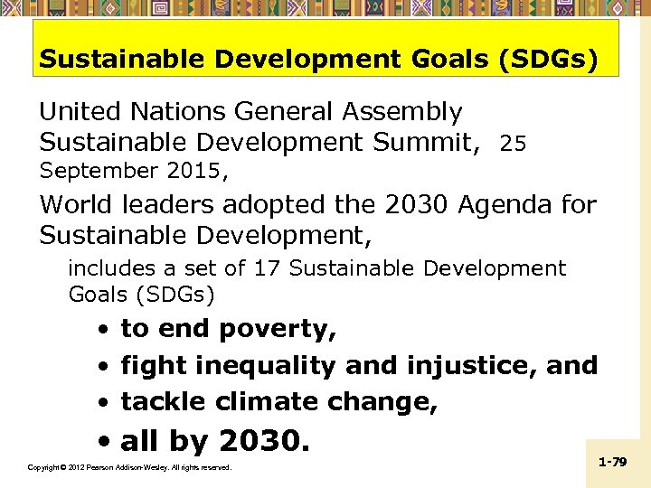 Sustainable Development Goals (SDGs) United Nations General Assembly Sustainable Development Summit, 25 September 2015,