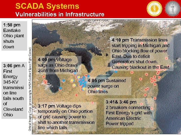 SCADA Systems Vulnerabilities in Infrastructure 1: 58 pm Eastlake Ohio plant shuts down 3: