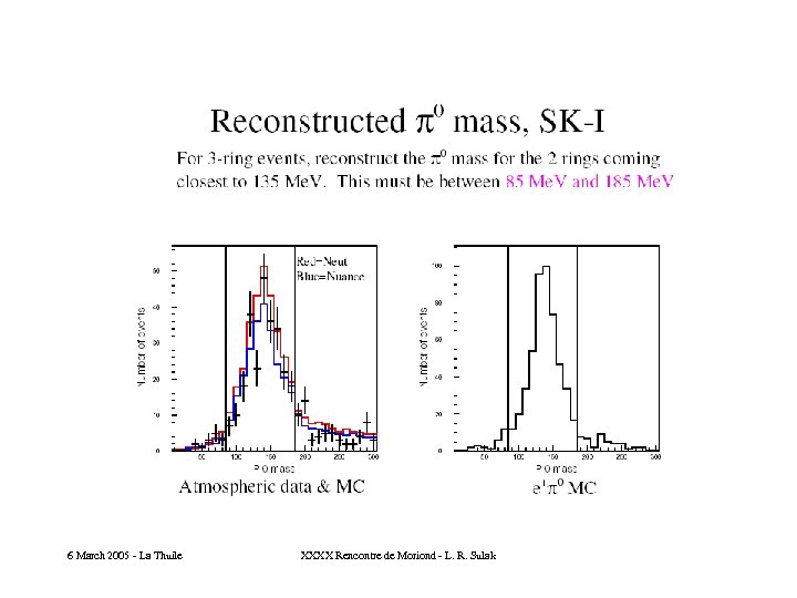 6 March 2005 - La Thuile XXXX Rencontre de Moriond - L. R. Sulak