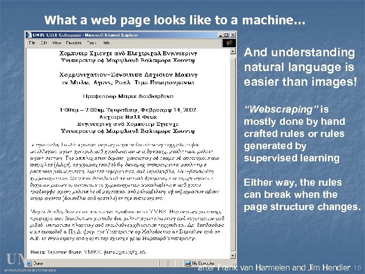 What a web page looks like to a machine… And understanding natural language is