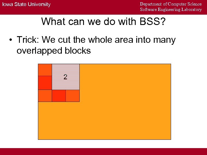 Department of Computer Science Software Engineering Laboratory Iowa State University What can we do
