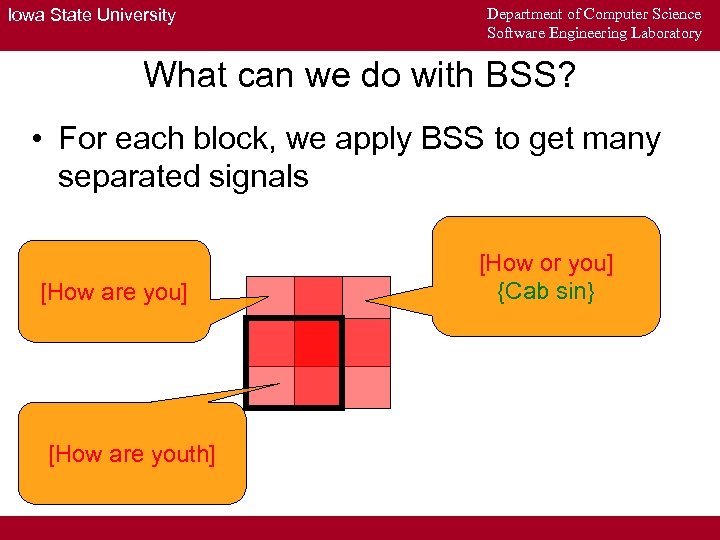 Iowa State University Department of Computer Science Software Engineering Laboratory What can we do