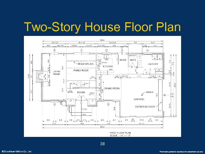 Two-Story House Floor Plan 38 © Goodheart-Willcox Co. , Inc. Permission granted to reproduce