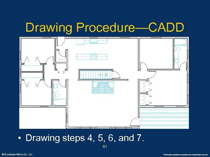 Drawing Procedure—CADD • Drawing steps 4, 5, 6, and 7. 61 © Goodheart-Willcox Co.