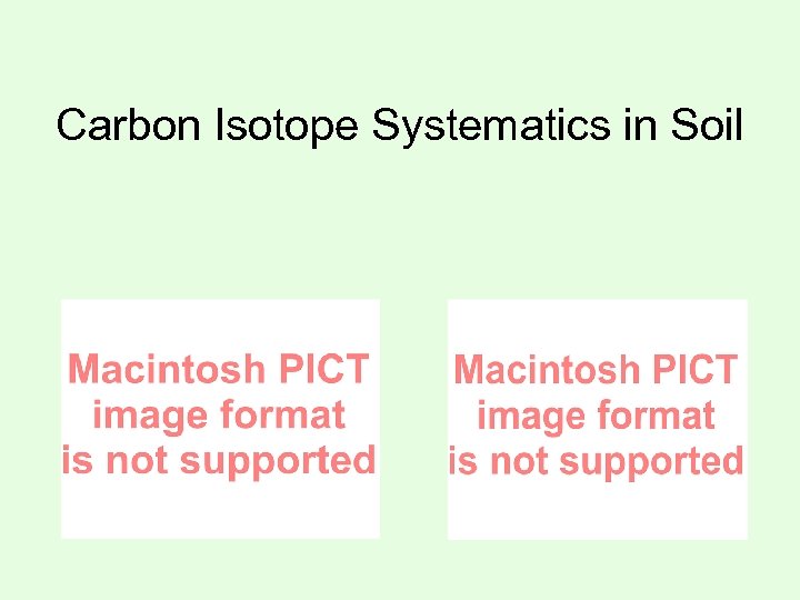 Carbon Isotope Systematics in Soil 
