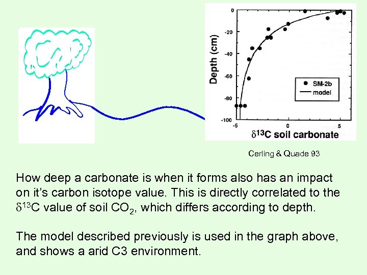 Cerling & Quade 93 How deep a carbonate is when it forms also has