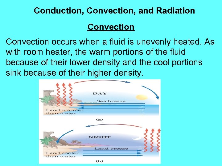 Conduction, Convection, and Radiation Convection occurs when a fluid is unevenly heated. As with