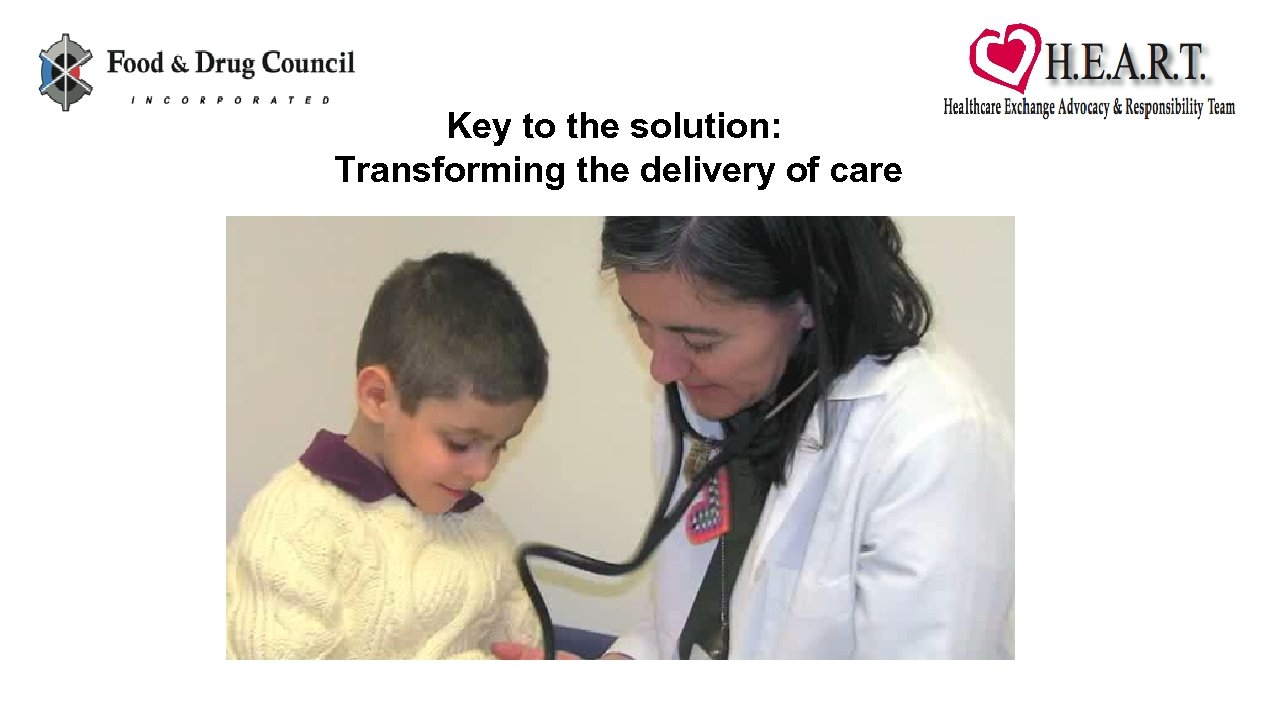 Key to the solution: Transforming the delivery of care 