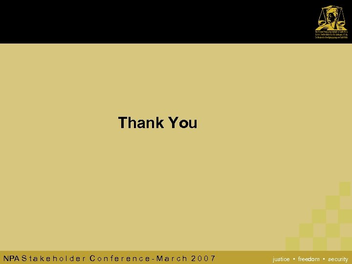 Thank You NPA S t a k e h o l d e r