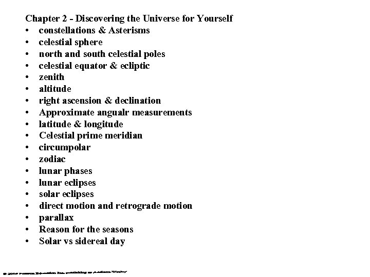 Chapter 2 - Discovering the Universe for Yourself • constellations & Asterisms • celestial