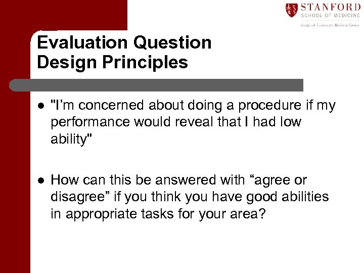 Evaluation Question Design Principles l 