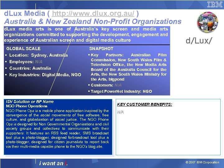 d. Lux Media ( http: //www. dlux. org. au/ ) Australia & New Zealand