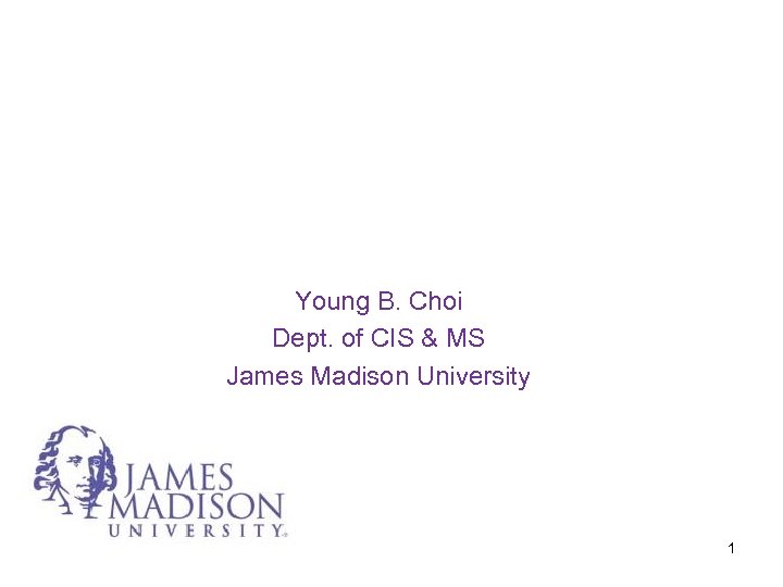 Young B. Choi Dept. of CIS & MS James Madison University 1 