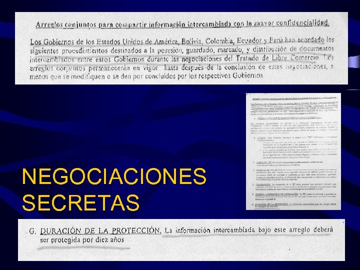 NEGOCIACIONES SECRETAS 