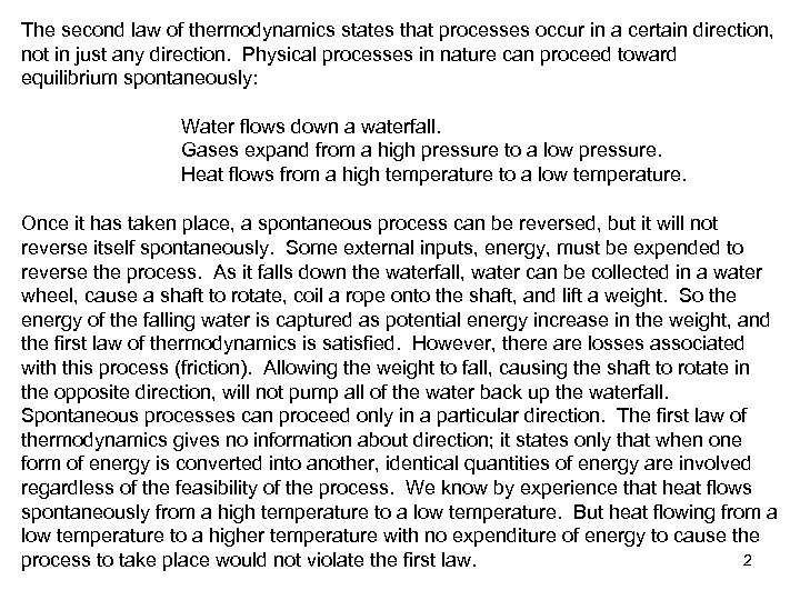 the second law of thermodynamics states