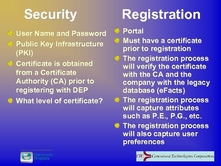 Security User Name and Password Public Key Infrastructure (PKI) Certificate is obtained from a