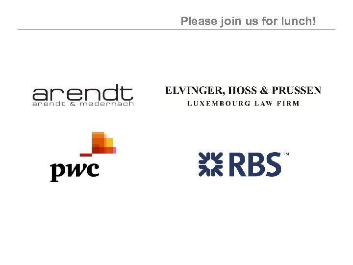 Please join us for lunch! 