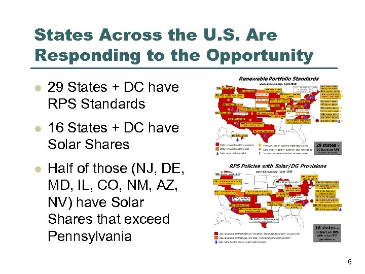 States Across the U. S. Are Responding to the Opportunity l 29 States +